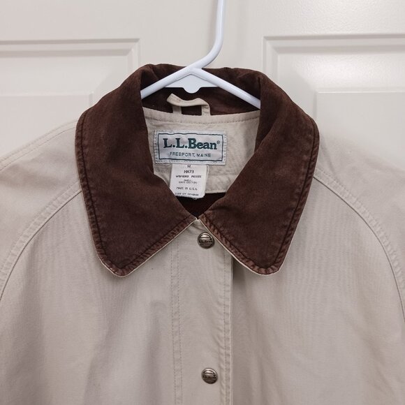 Vintage LL Bean Barn Coat Womens Petite Medium Removable Wool Lined Chore READ - Picture 3 of 12